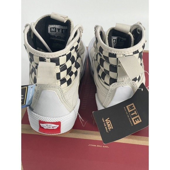 New Vans Sk8 Hi Top Sneakers Checker Goretex Mte 2 Platform White Black Women 5 - Picture 5 of 12